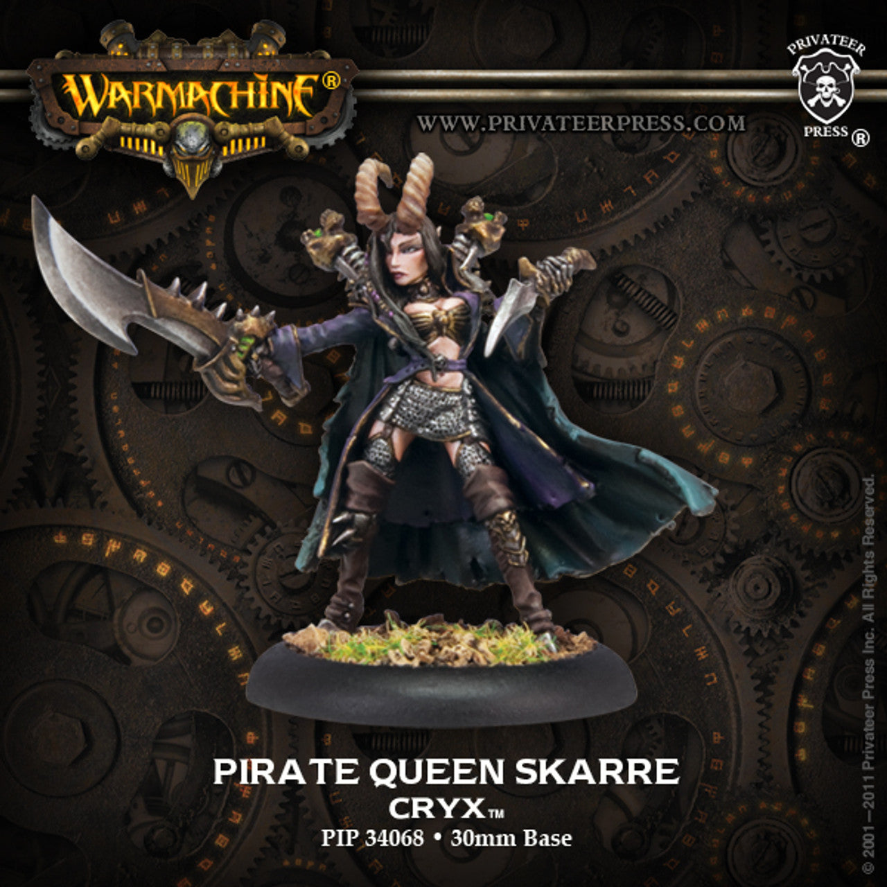 War Machine: (Cryx) Pirate Queen Skarre, Warcaster Miniature