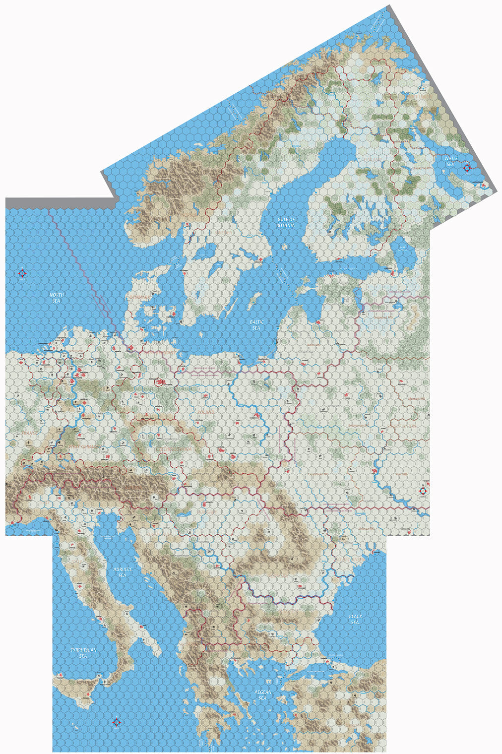 The Third World War by Compass Games. Cold War board wargame map