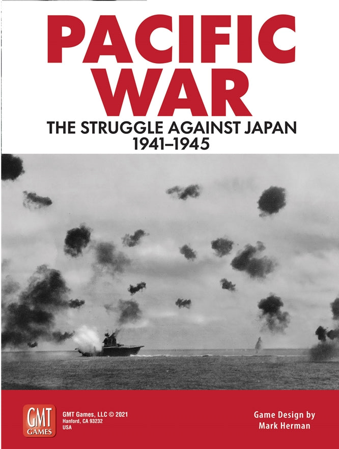 Pacific War: The Struggle Against Japan, 1941-1945 Board/War Game cover. Showing bombing of naval ships at sea.
