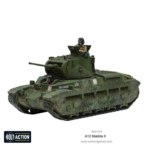 Warlord A12 Matilda II infantry tank. Plastic kit, painted 