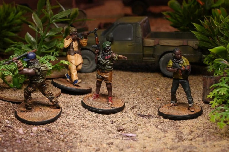African Militia Squad Miniatures - painted