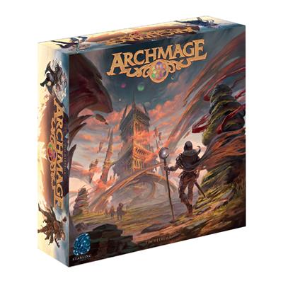 Archmage by Tabletop Tycoons, fantasy, terrain building game, front cover art.