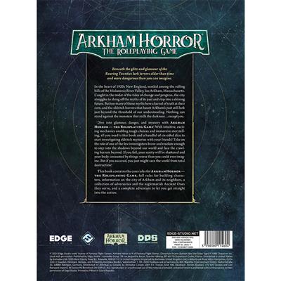 Arkham Horror role playing game rules by Edge. Back cover.