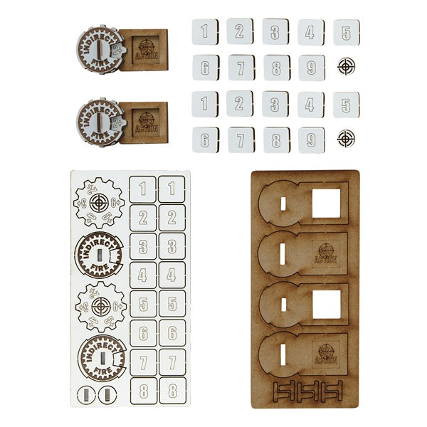 Indirect fire markers for Bolt Action. MDF