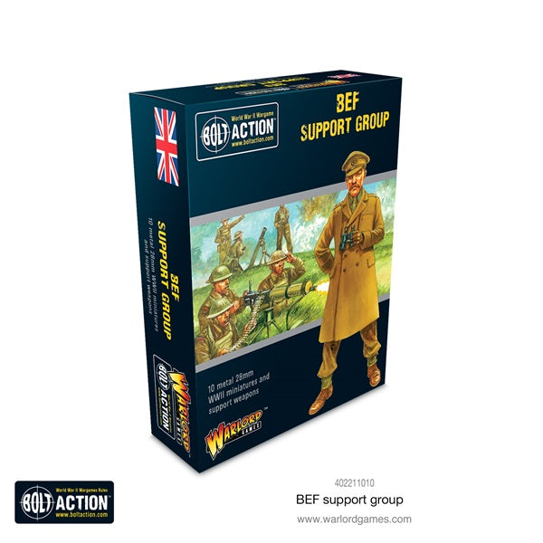 Bolt Action, box art, BEF support group, WW2, 28mm