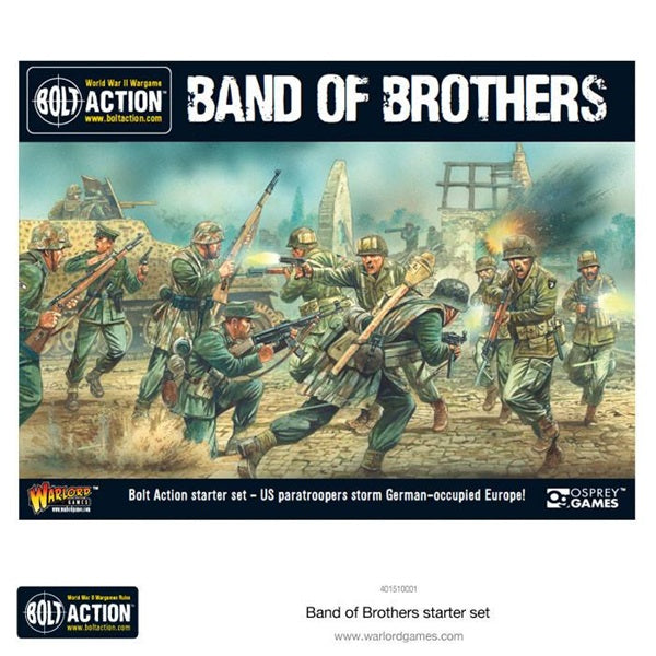Bolt Action, Band of Brothers starter army, 2-player starter army, WW2, plastic, box art