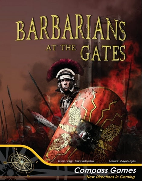 Barbarians at the Gates by Compass Games. The decline and fall of the Western Roman Empire. Board wargame. Imperial Rome. Box art