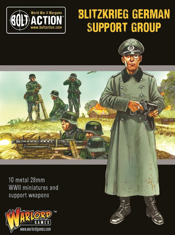 Bolt Action, Blitzkrieg Support Group, box art, 28mm miniatures