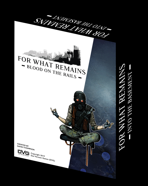 For What Remains, post-apocalyptic, board game, tile placement, box art