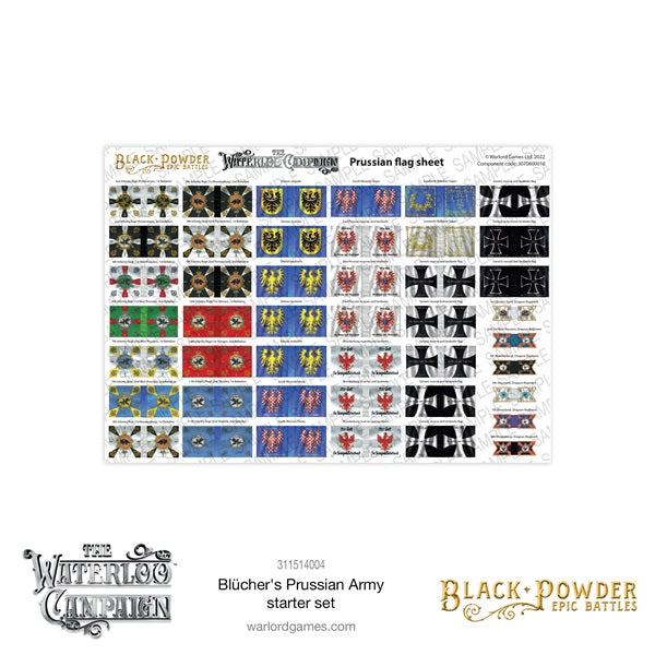 Waterloo, Prussians, starter army, flags