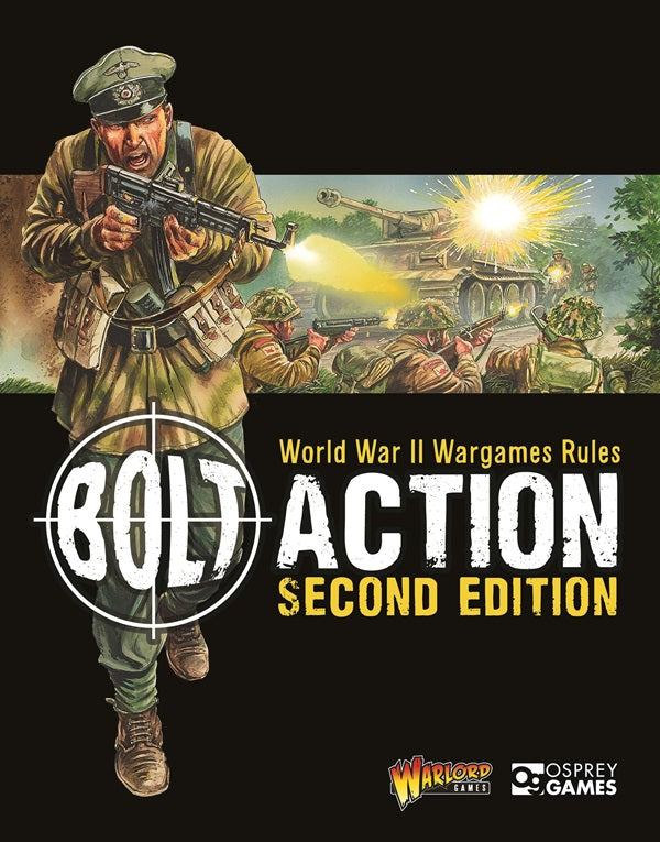 Bolt Action, miniature rule book 2nd edition, cover art, Warlord and Osprey Games