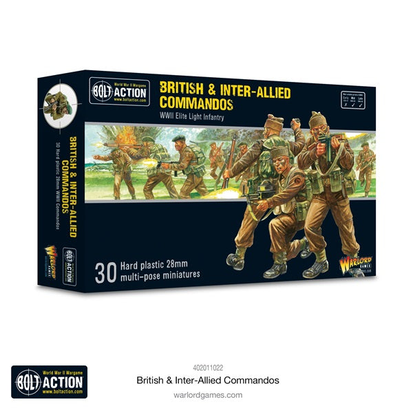 Bolt Action, Inter-Allied Commandos, British, box art, 28mm, plastic, WW2