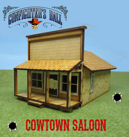 Cowtown Saloon by Knuckleduster. Pre-painted MDF in 28mm scale.