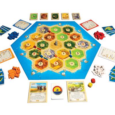 Catan. Board game set up.