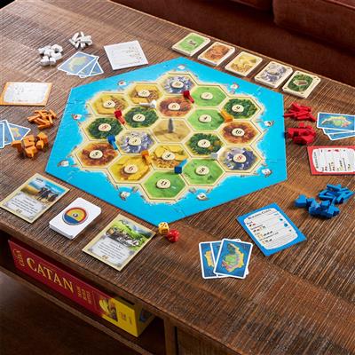 Catan by Catan Studios. Components, original version