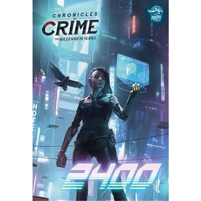 Chronicles of Crime: The Millennium Series 2400. Board game. Mystery and deduction game. Box art.