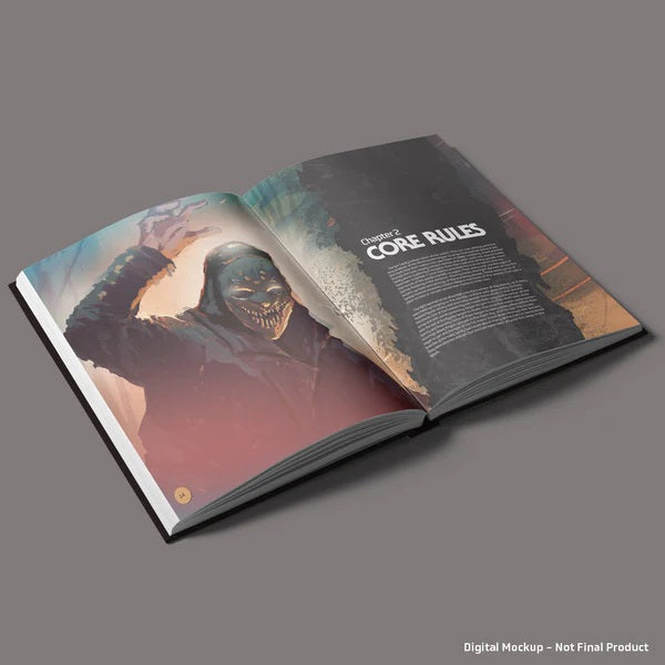 Don't Look Back, core rules, miniature rules, horror, 32mm, hard cover, interior view