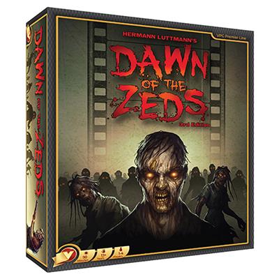 Dawn of the Zeds by Tabletop Tycoon. Zombie board game. Box art shown.