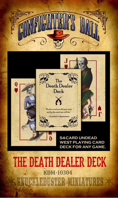 Death Dealer Deck Knuckleduster miniatures. Card deck. Card art
