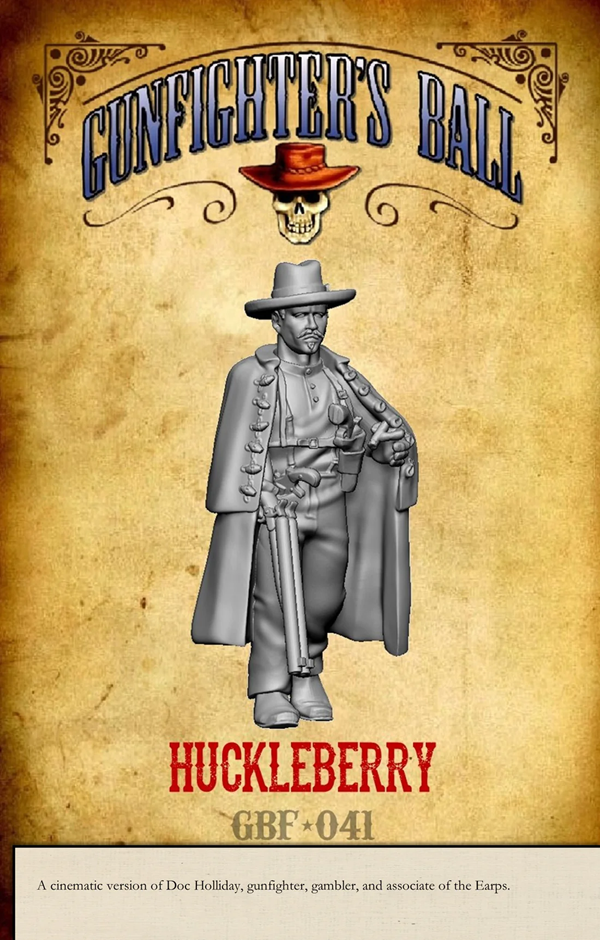 Doc Holliday by KnuckleDuster Miniatures. Old West miniature, unpainted.
