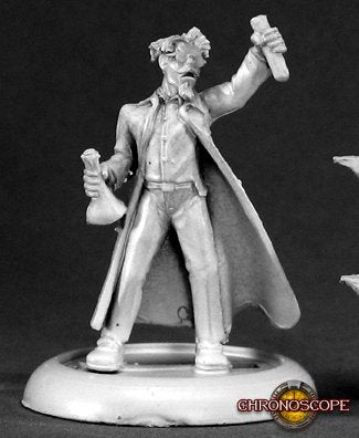 28mm mad scientist with lab coat flask and test tube