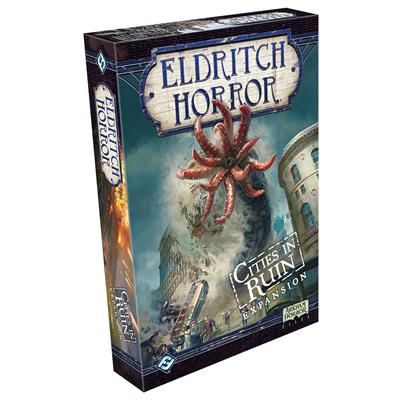 Eldritch Horror: Cities in Ruin. Expansion for Eldritch Horror. Box art.