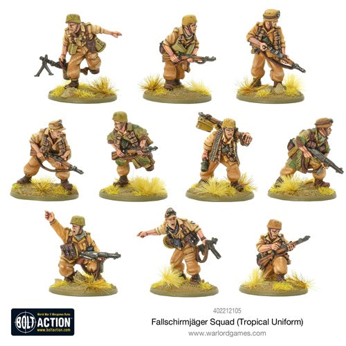 Bolt Action Fallschirmjager tropical uniform. 28mm WW2 metal miniatures painted