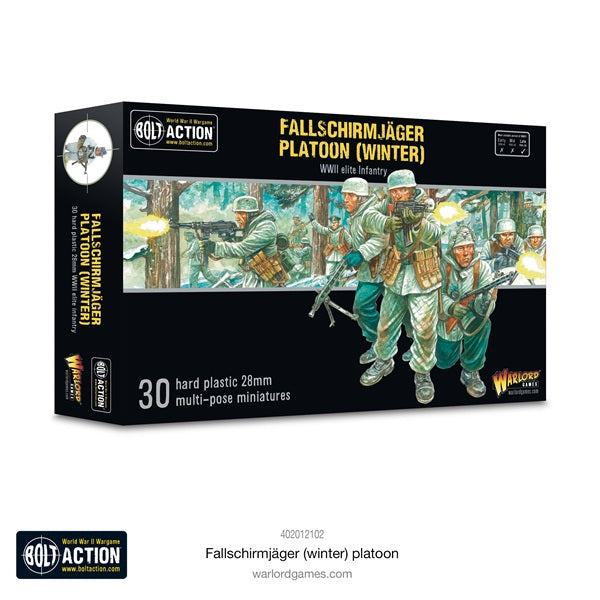German fallschirmjager in winter uniform by Warlord Games. box art