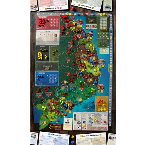 Fire in the Lake, 3rd printing, sample game setup