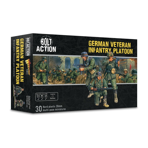 German veteran infantry platoon by Warlord Games for Bolt Action. Box art