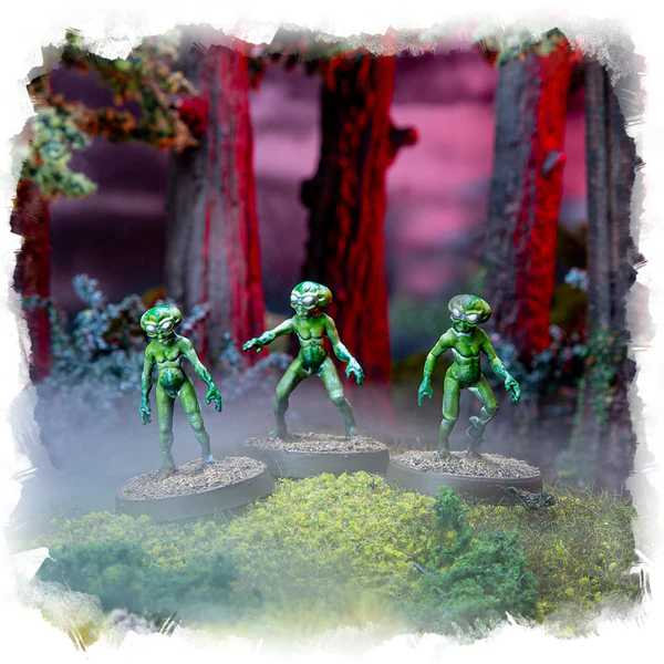 Don't Look Back, Attack of the Greys, resin, miniatures, painted, horror, expansion set