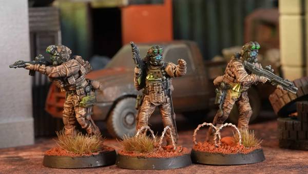 Enemy Spotted Studios, BLKOUT, Harlow 1st Reaction Force, resin, military science fiction, painted