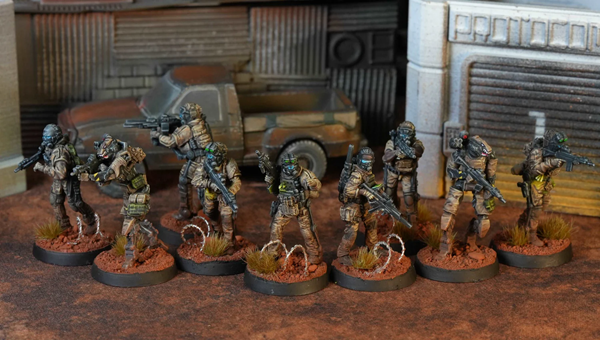 ESS, BLKOUT, Harlow 1st Reaction Force, military science fiction, miniatures, resin, painted