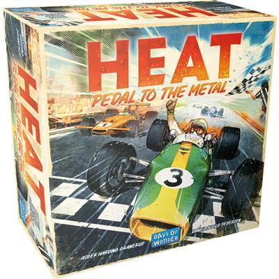 Heat: Pedal to the Metal by Days of Wonder. Strategy and heat management game. Box art.