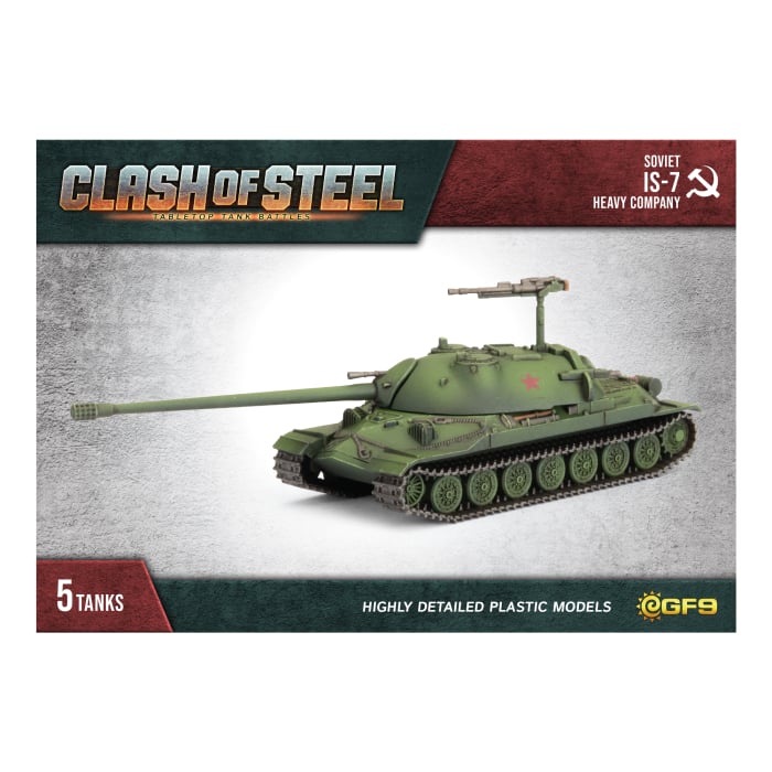 IS-7 Heavy Company in Clash of Steel by Gale Force 9. 15mm plastic miniatures. Box art