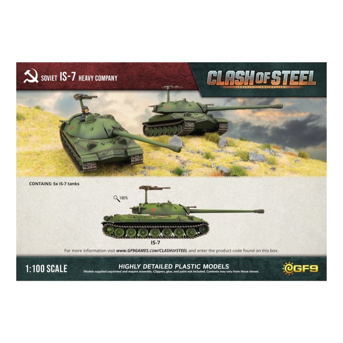 IS-7 Heavy Company. Clash of Steel by Gale Force 9. Plastic 15mm miniatures. Box art