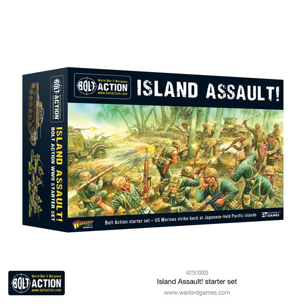Bolt Action, Island Assault, starter set, miniatures, box art, 28mm