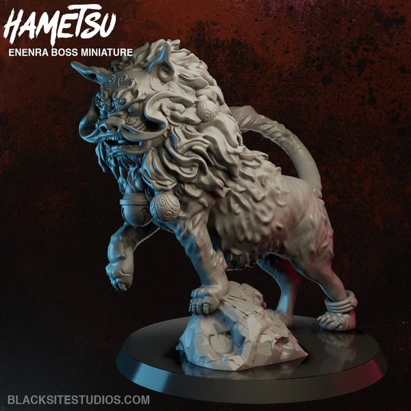 Hametsu, Komainu Boss, resin, close-up, 32mm, miniature