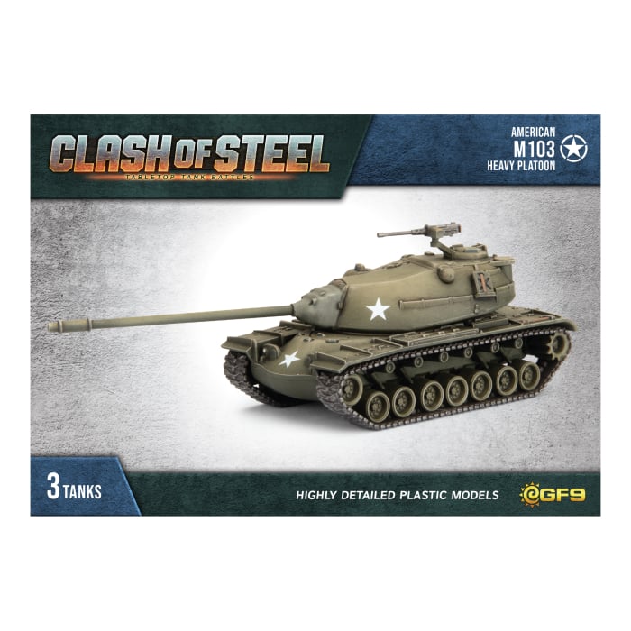 M-103 Heavy Platoon. Clash of Steel by Gale Force 9. Box art