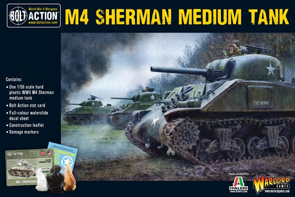 Bolt Action, box art, M4 Sherman, 75mm Sherman, medium tank