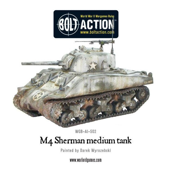 Bolt Action, plastic, M4 Sherman, winter white wash, medium tan