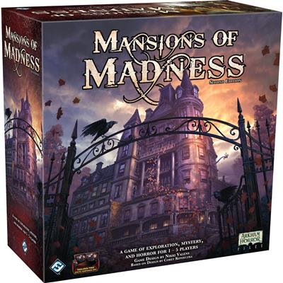 Mansions of Madness 2nd Edition from Fantasy Flight Games. Box art