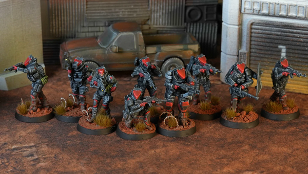 BLKOUT, Manticor Boraz Group, military science fiction, resin, miniatures, painted