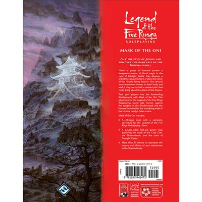 Mask of the Oni by Edge. Expansion role playing game.  Back cover art