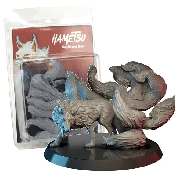 Hametsu, Nogitsune Boss, 9-tailed fox, resin, 32mm, blister pack, miniature