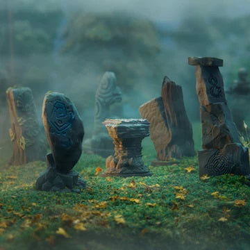 YAFSIGA Objective Markers. 6 resin cast objective markers, 25mm base included