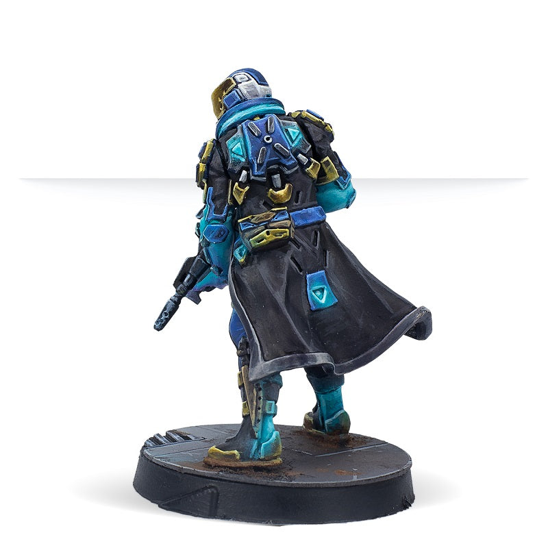 Infinity: O-12 Psi-Cops (Marksman Rifle) Miniature, Back view