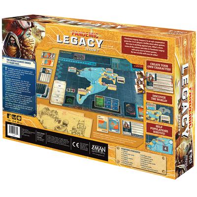 Pandemic Legacy season 2 Yellow edition box art rear. 