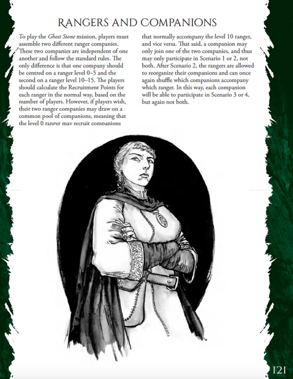 Rangers of Shadow Deep: A Gathering of Heroes by Modiphius Entertainment. Fantasy miniatures rules. Interior view.