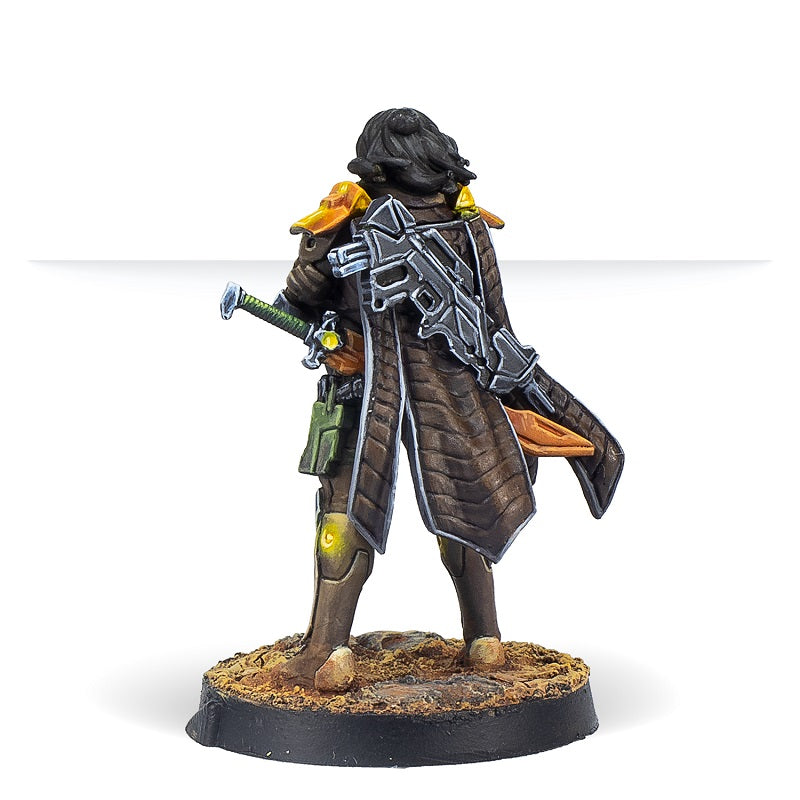 Corvus Belli: Infinity Infinity Saladin, O-12 Liaison Officer (Combi Rifle) Miniature back view
